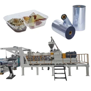 0.2mm 0.1mm Transparent Double Screw PET Plastic Film Sheet Extruder Making Machine Line