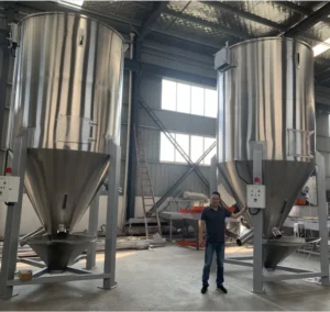 1 Ton 2 Ton 3 Ton 5 Ton Plastic Pellets Vertical Blending Machine Color Mixing Machine Plastic Color Mixer with Dryer