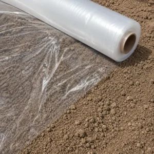 1.2m X 1000m 15 Micron Transparent Blow Molding Mulch Film PE Agricultural Plastic Ground Cover Film Vegetable Farm Soil Warming