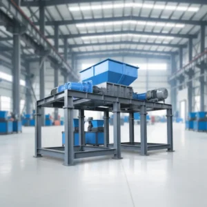 1000 Kg/h Double Motor Automatic Plastic Recycling Shredder Machine Portable PE PVC ABS PP 400V
