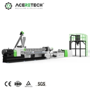 150-250kg/h Twin Screw Extruder HDPE LDPE PP PE Flakes Recycling Pelletizer Machine for Wire & Plates ATE52