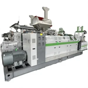 150 Double Stage Water Ring Pelletizing Line for PE PP Film Electromagnetic Heating 40Cr Screw Hydraulic Single Plate Die Head