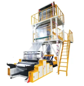 1600mm Single Layer Rotary Die Double Winding Film Blowing Machine HDPE LDPE High Speed Plastic Film Blown Extruder