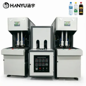 2 Cavity 100-2000ML Semi Auto Bottle Blowing Machine PET Blow Molding Machine 1600-1800BPH