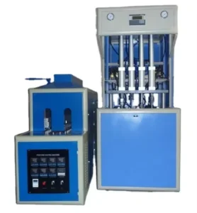 2 Cavity Semi Automatic Blow Molding Machine PET PC PP Bottles SMC High Pressure Valve Delta PLC Pump