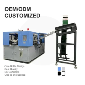 2000BPH High Speed Full Automatic PET Bottle Blowing Machine 2 Cavity Rotary Cylinder Equipped PLC Pump Engine Bearing Motor