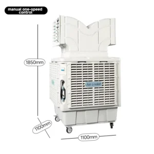 22000CMH Industrial Evaporative Standing Air Conditioner Duct Air Cooler Pump Eco Friendly Energy Saving Plastic Portable 200L