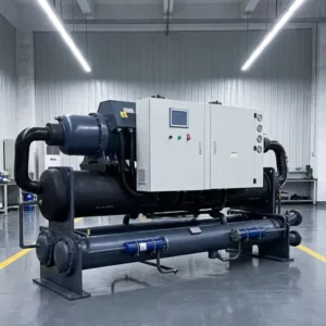 240HP Industrial Water Screw Chiller R22 Refrigerant High Power Water Cooling Unit for Plastic Industry Production Cooling 380V