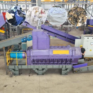 3-12T/H Soft Material Waste Plastic Film Fabric Textile Spiral Crusher Waste Cloth Material Spiral Shredding Machine