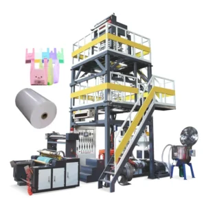 3 Layer ABA HDPE LDPE LLDPE Extrusion Blow Moulding Film Machine Automatic High Productivity Motor CE ISO