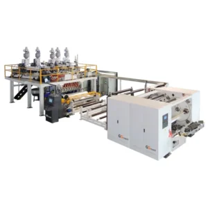 3 Layer Cast Film Extrusion Line Multi Layer Co Extrusion Cast Film Machine for Stretch Film PE PP CPP CPE Production