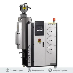 3 in 1 Honeycomb Dehumidifier Dryer Loader PP PE PVC ABS Plastic Resin Drying 100kg Capacity for Injection Machine