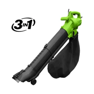 3000W 3 in 1 Corded Leaf Vacuum and Blower Mulcher Machine Yard Garden Wheel Electric Leaf Collector Cleaner with 35L Bag
