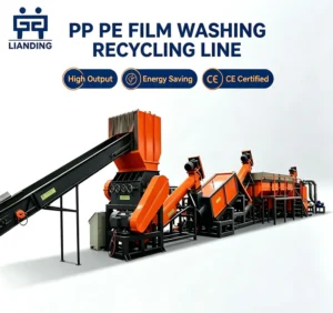 300kg/h Automatic Waste Plastic Stretch Film Recycling Washing Line Small Scale Soft Plastic Scrap Cleaning Processing Equipment