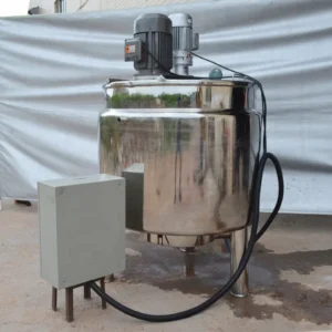 304 Stainless Steel Vacuum Mixer Emulsifying Mixing Tank for Yogurt Dairy Chemicals Products Electric Heating High Productivity