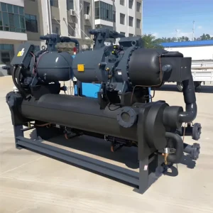 335KW Water Cooled Screw Chiller High Efficiency Plastic Extrusion Cooling System Inverter Plant Mall Hotel