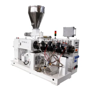 35/80 Conical Double Twin Screw Extruder for PVC Profile Ceiling PVC Sheet Pipe
