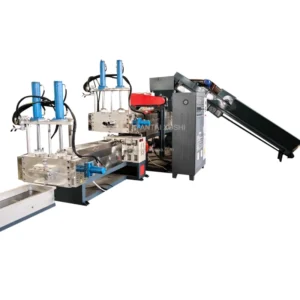 350-500kg/hr Two Stage Extruder Automatic Waste Recycling Machine PP PE PS Film Bags Pelletizing Granules Making Line Energy