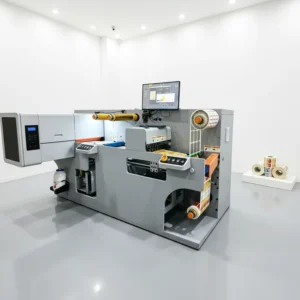 350J Full Color UV Roll to Roll Label Printer Sticker Printing Laminating Die Cutting Slitting Rewinding Label Machine