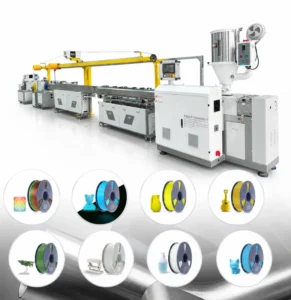 3D Printing Filament Extrusion Line Single-screw PLA PETG Pellet Extruder with PLC Motor Gearbox High Productivity