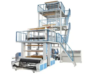 3SJ G1500 High Speed 3 Layers Co extrusion HDPE LDPE LLDPE Film Blowing Machine triple screw PE film extruder