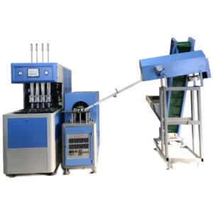 4 Cavity Semi Auto PET Blow Moulding Machine with Auto Feeder
