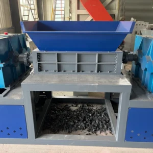 45kW Used Double Shaft Shredder Machine for Plastic Recycling Plant Pipe Film Drum Crushing