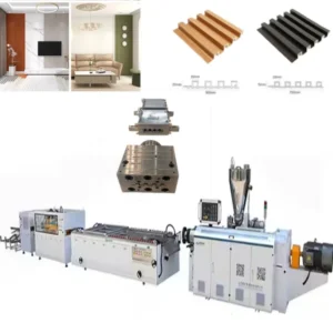 5 7m min Waterproof Automatic Twin Screw PVC WPC Wall Panel Extruding Machine for Fluted Board and Profiles Home Decoration