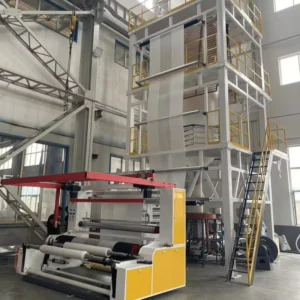 75ABA 2500 Five layer Co extrusion HDPE Film Blowing Machine with 150-200 Kg h Output and 220V Voltage