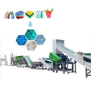 A Complete Waste Plastic Crushing Washing and Drying Recycling Line for Pet Bottles