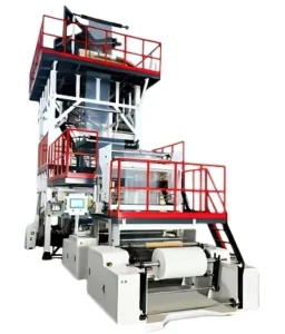 ABA 1400 Three Layer Co extrusion LDPE LLDPE Plastic Film Bag Extruder Production Line Blown Film Machine
