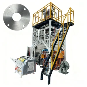 ABA Co extrusion Blown Film Machine Biodegradable LDPE HDPE Low Pressure High Speed Plastic Film Maker