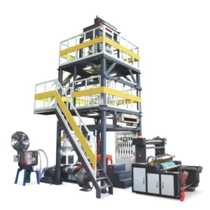 ABA Three Layer HDPE LDPE LLDPE Film Blowing Machine High Productivity Automatic Motor CE ISO Certified Mini Hot