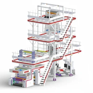 ABC 2200mm Three-Layer IBC Plastic PE Film Production Line for Packaging Composite Shrink Film Courier Bag Blowing Film Machine