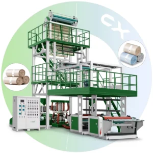 ABC Plastic Film Blowing Machine Agricultural Greenhouse Mulch Three Layers Co extrusion ABC Film Blowing Machine