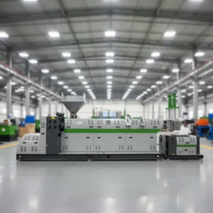 ABS PP PE PC LDPE Polystyrene EPS EVOH HDPE PA PPR EVA PET PVC Waste Film Recycling Single Screw 80kW Motor Engine Pelletizer
