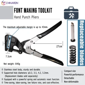 ACS-03 Stainless Steel Channel Letter Hole Punch Pliers For Bending Applications