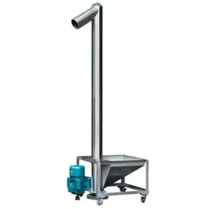 Adjustable Speed Stainless Steel Spiral Feeder Industrial Salt Elevator Motor 220V 1 Year Granular Powder Screw Conveyor