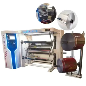Aluminium Foil Rewinding and Cutting Machine Thin Film Slitter Rewinder Machine