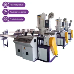 Artificial Plastic PP Rattan Making Single Screw Extruder with Twisting Rattan Mould Head for Pelletizing