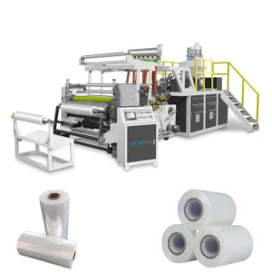 Auto HLCPE 1000 Cast Film Making Machine LDPE Plastic Extruder with Twin Screw and Pump High Accuracy High Efficiency