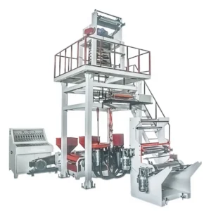 Automatic 2 Screw Two tone Color Double Side Color PE Film Blowing Machine LDPE HDPE LLDPE Plastic Film Package Bag