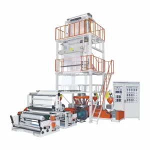 Automatic 200 300kg h Plastic Film Blowing Machine ABC 3layers Plastic Blown Film Extrusion Machine for Packaging Film