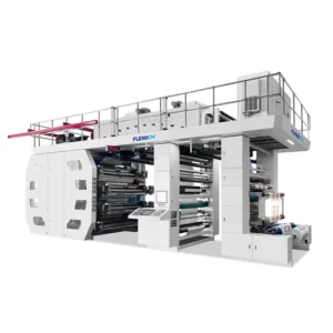 Automatic 8 Color Central Drum Flexo Printer With Servo High Speed Flexographic Printing Machine Gas Drying