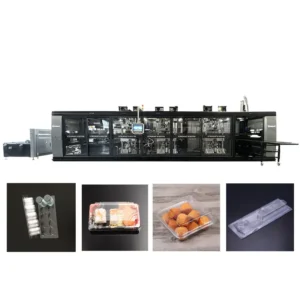 Automatic Disposable Biscuit Box and Fresh Meat Tray Thermoforming Machine with Engine PP PET PVC Materials