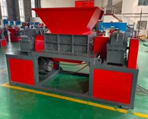 Automatic Double Shaft Waste Plastic Metal Scrap Tire Rubber Foam Lumps Fiber PP PVC Bottle Shredder Crusher Machine Recycling