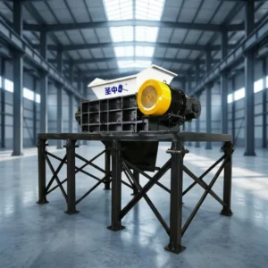 Automatic Dual Shaft Shredder Machine with Engine for High-Efficiency Rubber and Waste Recycling