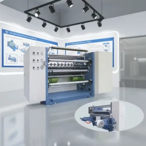 Automatic Electric 180m min Speed Aluminum Foil Plastic Film Paper Wood Roll Cutting Slitting Rewinding Machine Bearing Motor