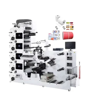 Automatic Flexo Label Printing Machine Printing Ink Color Printing Machine Ideal for Paper Label Sticker Printing Roll to Roll