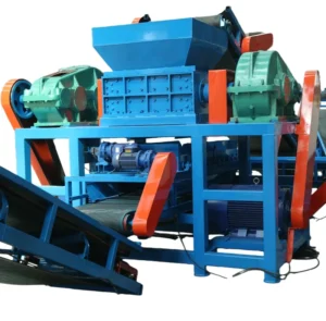 Automatic High Productivity Tire Recycling Machine with High Power Motor 2000kg h Capacity Waste Tire Shredder Crusher